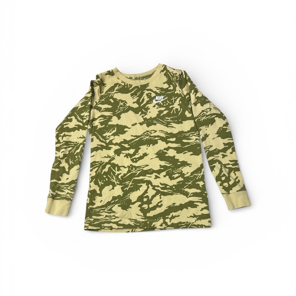 Nike Kids Long Sleeve Tee - Olive Camouflage